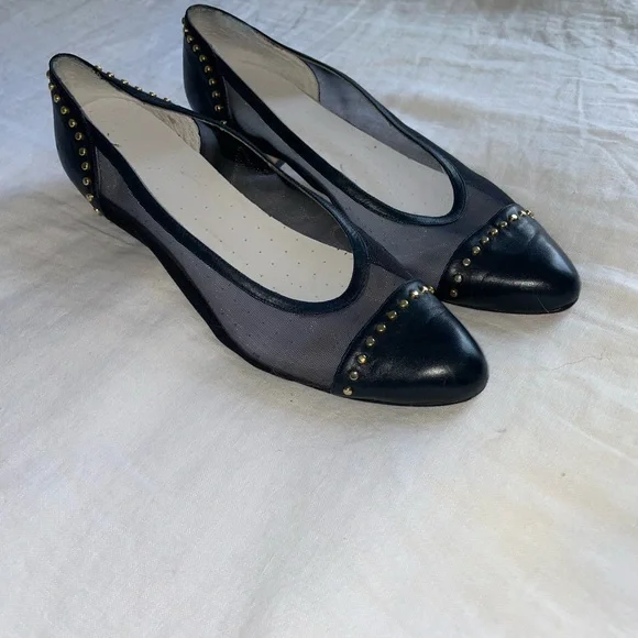 Van Eli Black Studded Heels - Picture 2 of 5